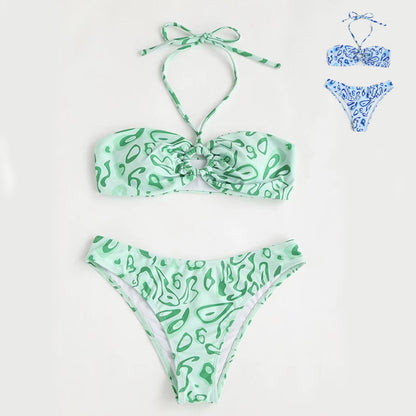 Bandeau Bikini Sexy Split Swimsuit