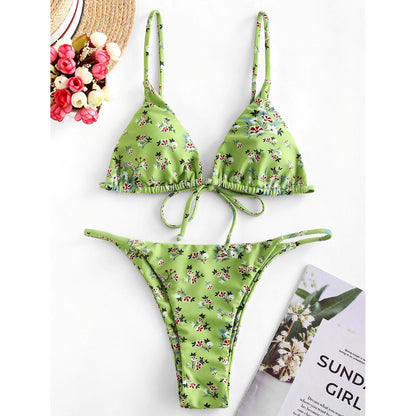 Summer Flowers Print Bikini - Sexy Beach Swimming Suit - Fashion Push Up Swimsuit - One pieces - Micro bikini - Bathing suits