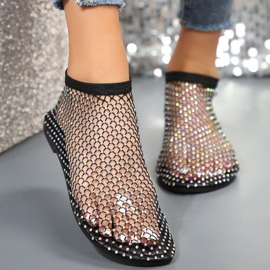 Sandales creuses en strass