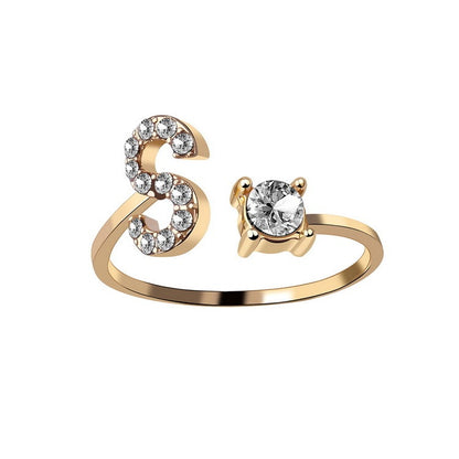 Adjustable Initial Letter Ring by Hylify