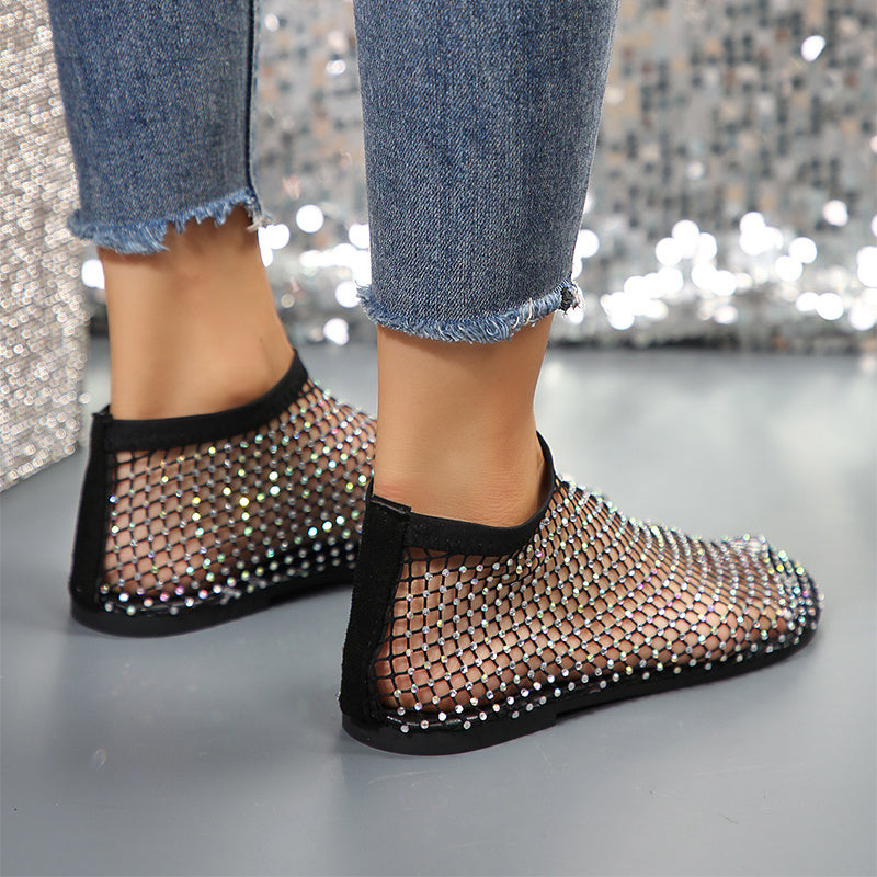 Sandales creuses en strass