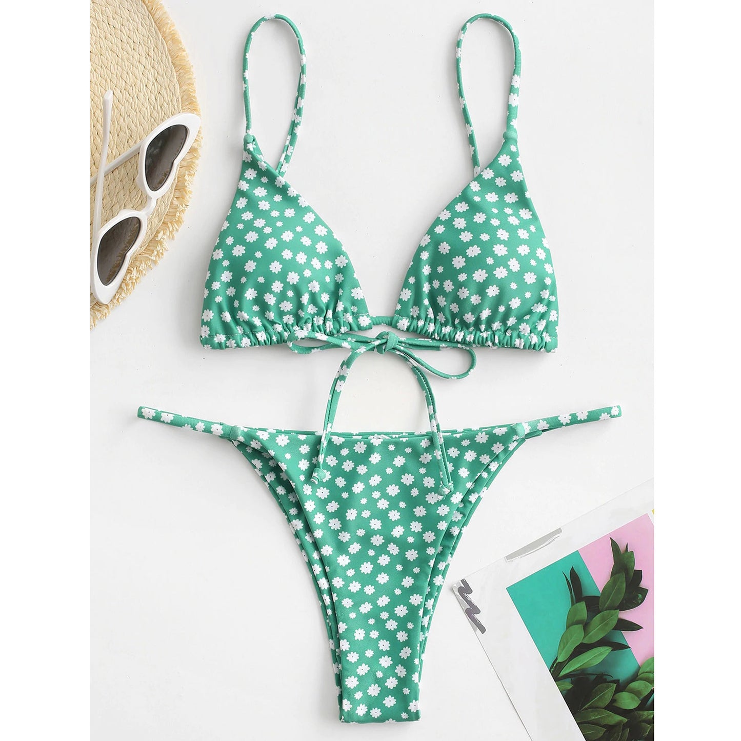 Summer Flowers Print Bikini - Sexy Beach Swimming Suit - Fashion Push Up Swimsuit - One pieces - Micro bikini - Bathing suits