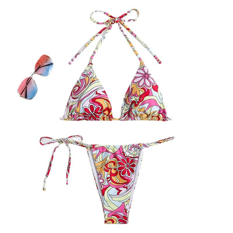 Triangle Printed Bikini For Women - Fashion Push Up Swimsuit - One pieces - Micro bikini - Bathing suits