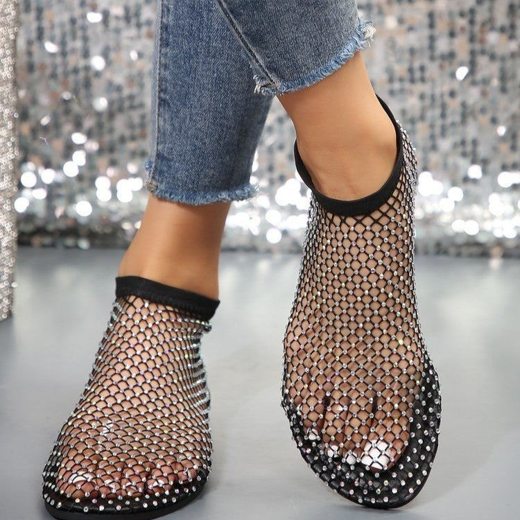 Sandales creuses en strass