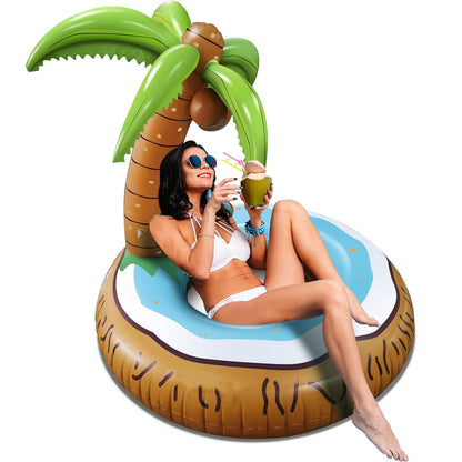 Printed Coconut Tree Inflatable Floating Row