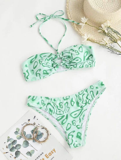 Bandeau Bikini Sexy Split Swimsuit