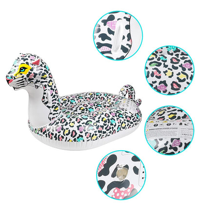 Oversized Thickened Inflatable Water Mount Color Leopard Inflatable Pool Float