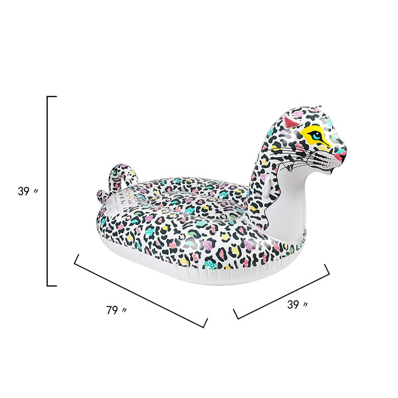 Oversized Thickened Inflatable Water Mount Color Leopard Inflatable Pool Float